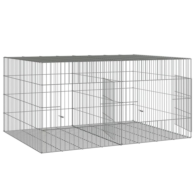 Cage à lapin en fer galvanisé, H 21,3 po x l 43,3 po x P 31,1 po