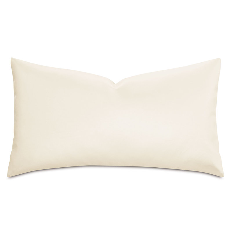 Housse de coussin décoratif en cuir Klein Klein, H 15 po x l 26 po, Coquillage