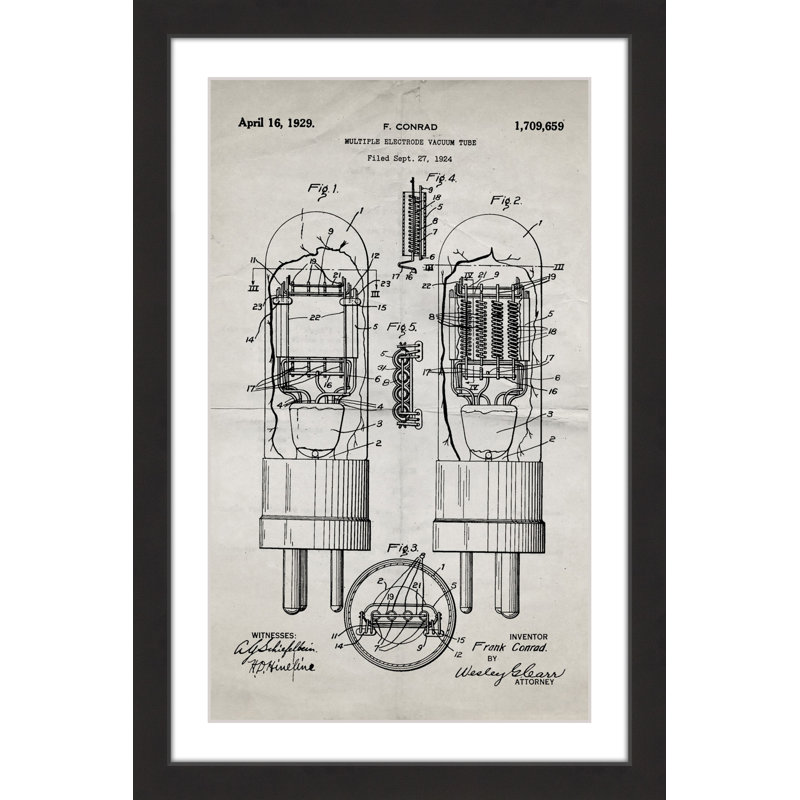 Abstract Black and White Vacuum Tube Canvas Print
