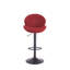Ensemble de 2 tabourets de bar réglables avec dossier et repose-pieds, chaises de bar à hauteur de comptoir pour la cuisine, pub - rouge