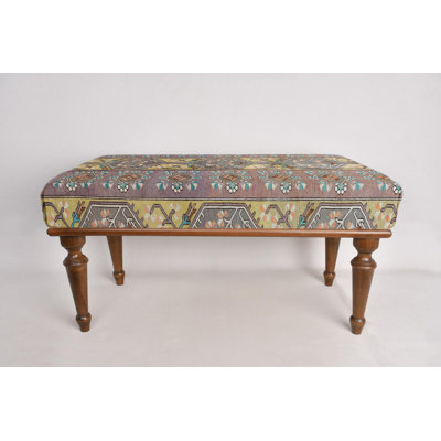 Banc géométrique, banc Mudroom, banc repose-pieds, banc rembourré, banc tapis turc, banc Kilim, banc de décoration intérieure, banc fabriqué à la main