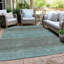 Tapis bleu sarcelle lavable à la machine intérieur / extérieur Xhevrie-898679050
