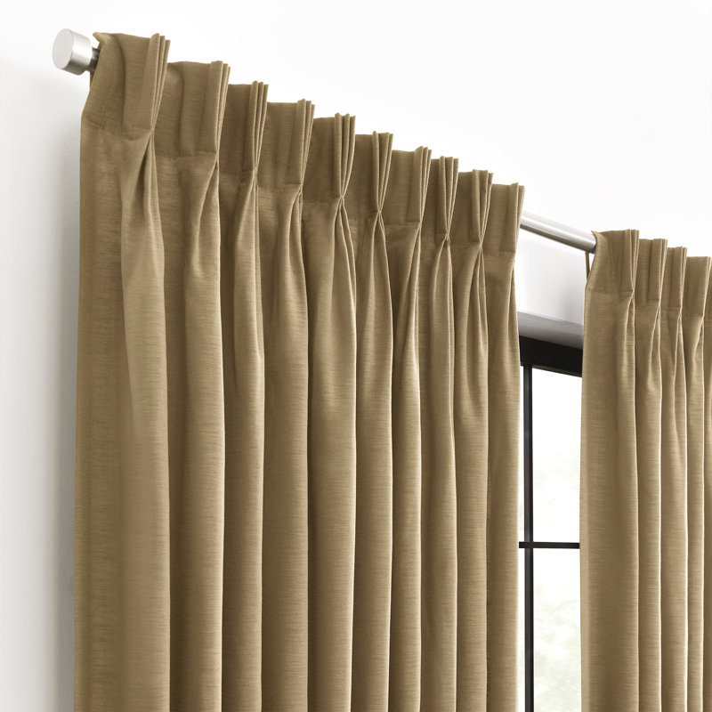 Waverly Serendipity Pinch Pleat Light-Filtering Window Panel, 50" W x 63" L, Linen