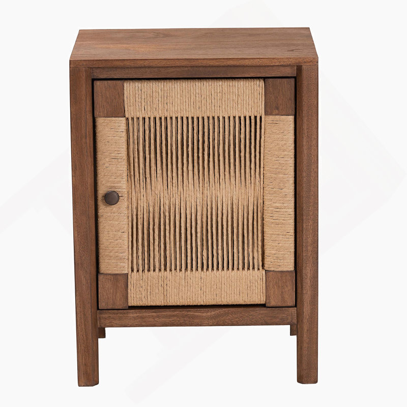 Table de chevet en bois avec porte