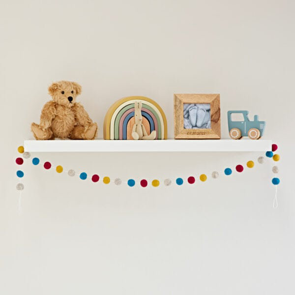 Garland, Mustard/Grey/Blue/Plum, 5cm H x 300cm L x 5cm D