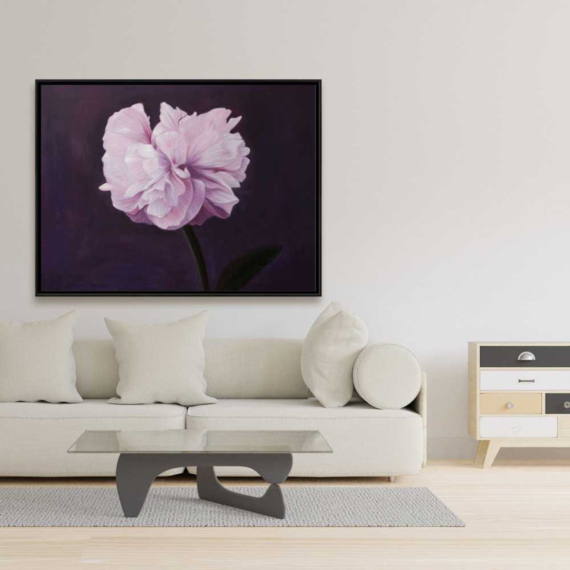 Belle fleur mauve - Toile encadrée pour décoration de bureau