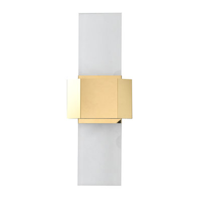 Applique à bras dorée à 2 lumières DEL