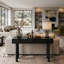 Console Mid-Century avec pieds en bois massif-1342273