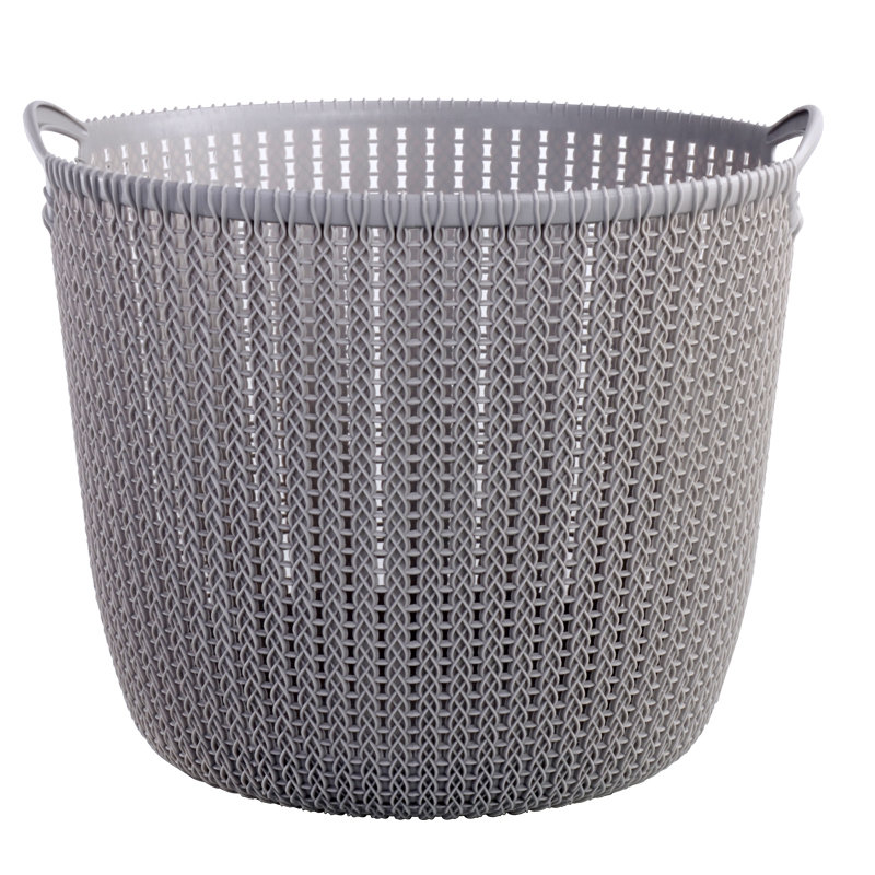 2 Pack Laundry Storage Plastic Basket, Gray, 4