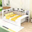 Lit de jour avec tablettes de rangement, tiroirs, bureau, lumières DEL et station de charge-1843065206