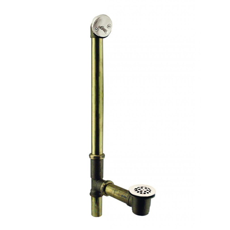 Drain de baignoire avec trop-plein Beehive Grid Bath, Nickel satiné
