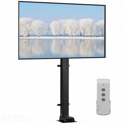 Motorized TV Lift Stroke Length 35 Inches Motorized TV Mount Fit For 32-65 Inch TV Lift With Remote Control Height Adjustable 28.7-64.2 Inch,Load Capacity 154 Lbs