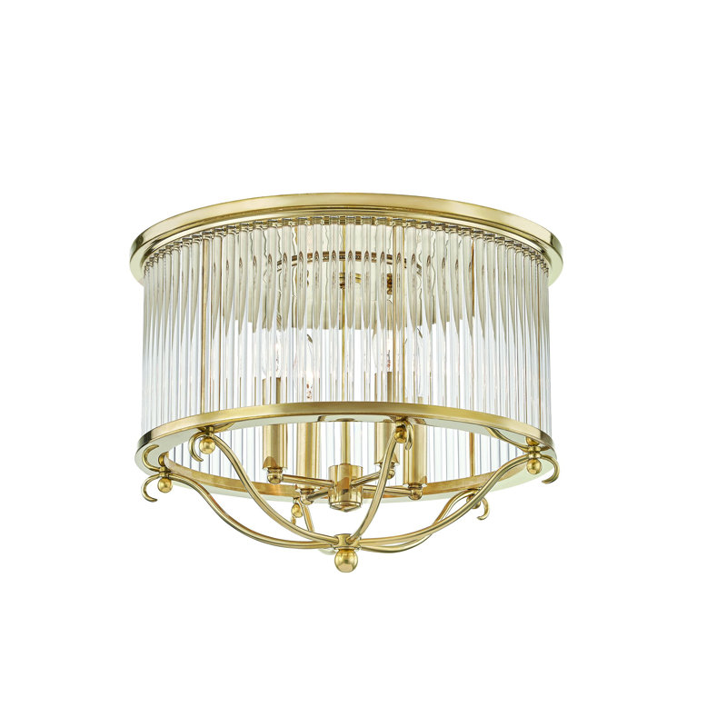 Glass No.1 Semi Flush by Mark D. Sikes, Aged Brass