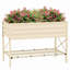 Lit de jardin surélevé avec structure en acier galvanisé, tablette de rangement et doublure de lit, jardinière surélevée avec pieds pour légumes, fleurs, herbes