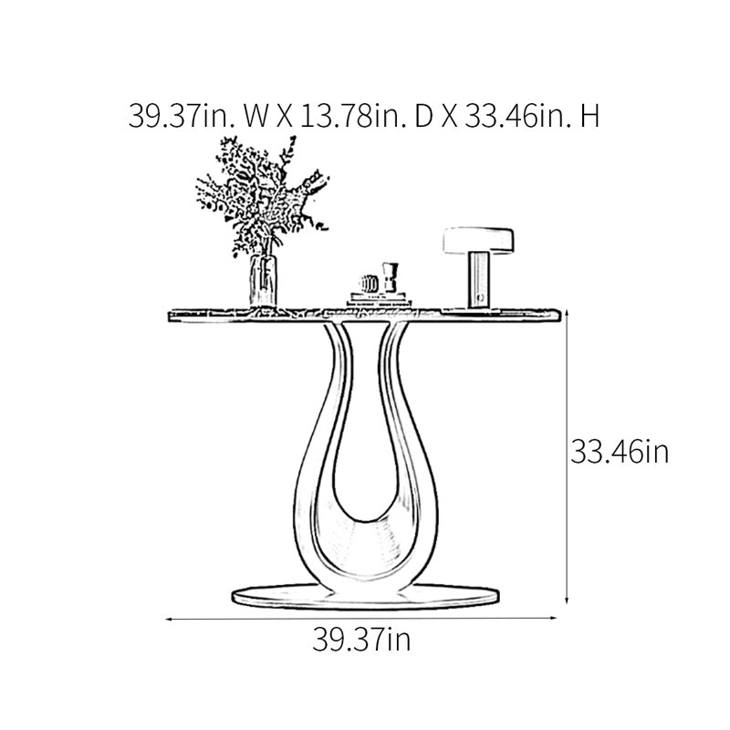 Console Modern Minimalist Luxury, H 33,46 po x l 39,37 po x P 13,78 po