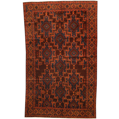 Tapis brun / bleu marine Hartstein