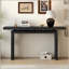 Console en placage de frêne de conception unique, de style moderne et simple, avec un plateau de table astucieux, convenant à un vestibule, un couloir, un salon, un vestibule-55827985