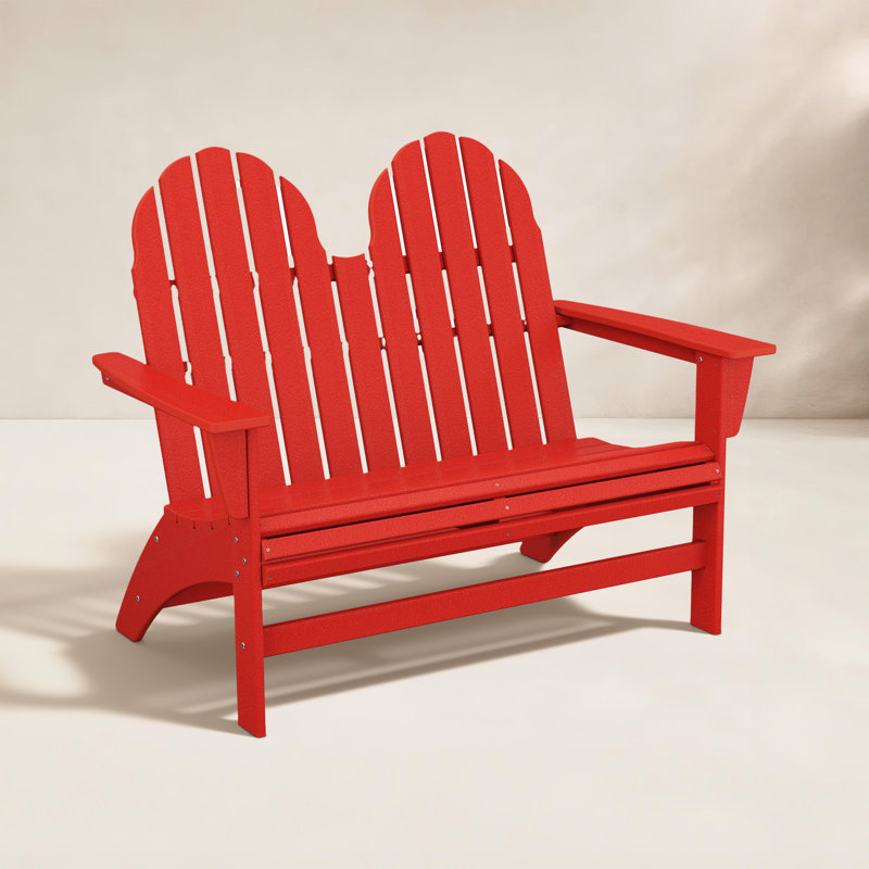 Banc Adirondack 48 "POLYWOOD Vineyard, Rouge coucher de soleil