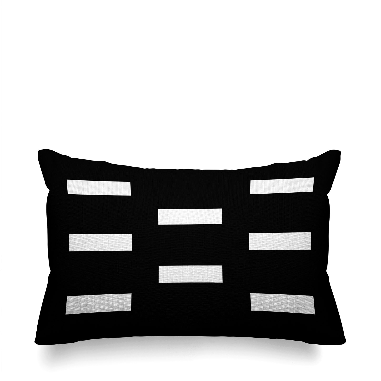 Luella Geometric Indoor/Outdoor Throw Pillow, Black