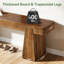 Banc de 47 po en bois massif avec pieds robustes