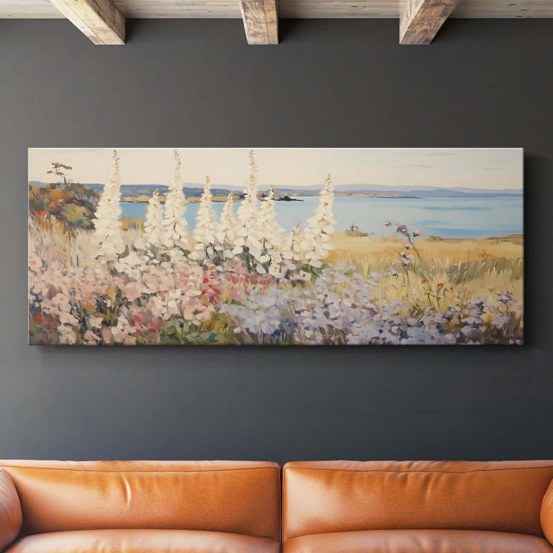 Botanical Series-CCXXXIV- Toile tendue avec châssis - Prêt à être accroché, H 12 po x l 30 po