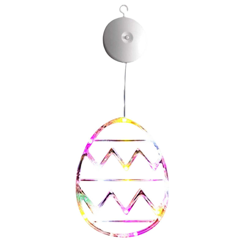 Easter Window Decorations Lights Easter Eggs Suction Cup Lantern, Green