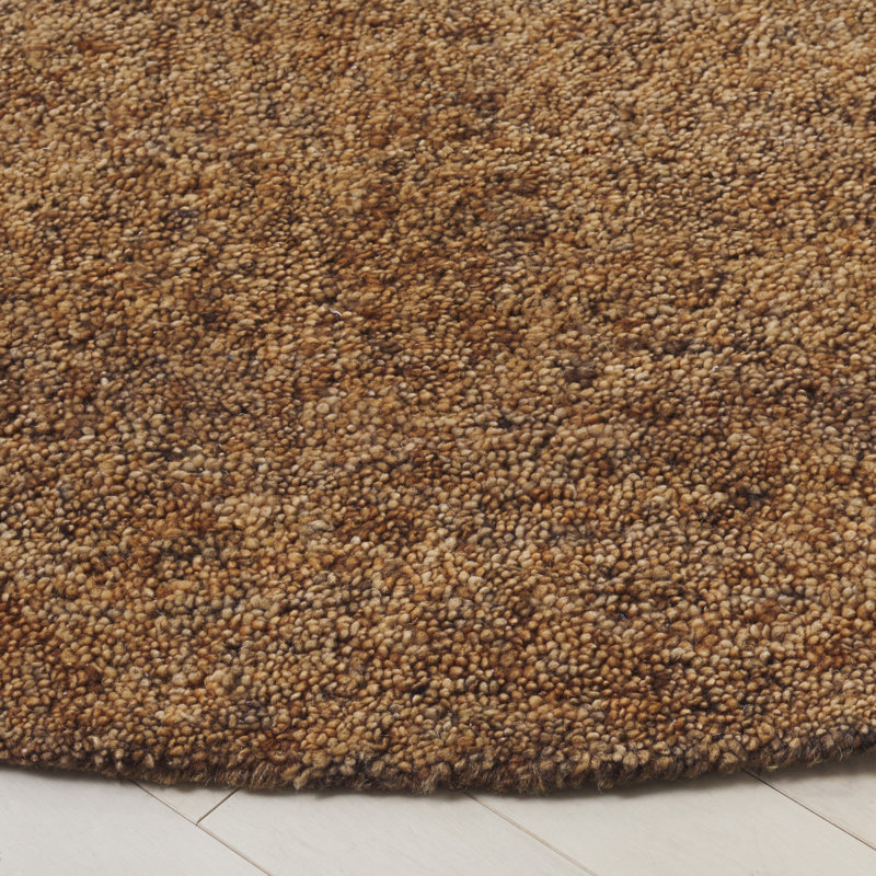 Tapis en laine / coton touffeté à la main importé Clairann 101, Rond 6 pi