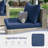 7 Pieces Rattan Patio Conversation Sets With Cushions-1993014300