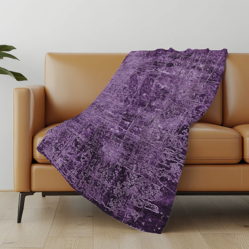 Jeté en sherpa Addison, Mauve