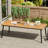 Oval Patio Dining Table With Umbrella Hole and Aluminum Frame-1044327358-1044327359