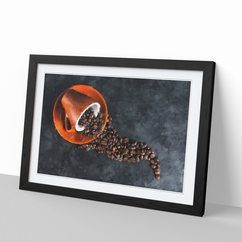 Coffee Beans Vol.2 - Picture Frame Graphic Art, Black Framed, 36cm H x 48cm W x 2cm D