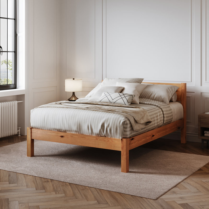 Euan Bed Frame, Full XL, Light Wood