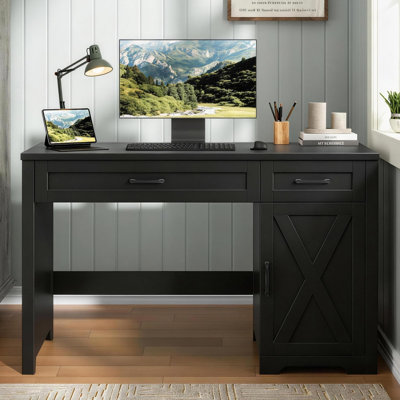Bureau d'ordinateur avec tiroirs Farmhouse