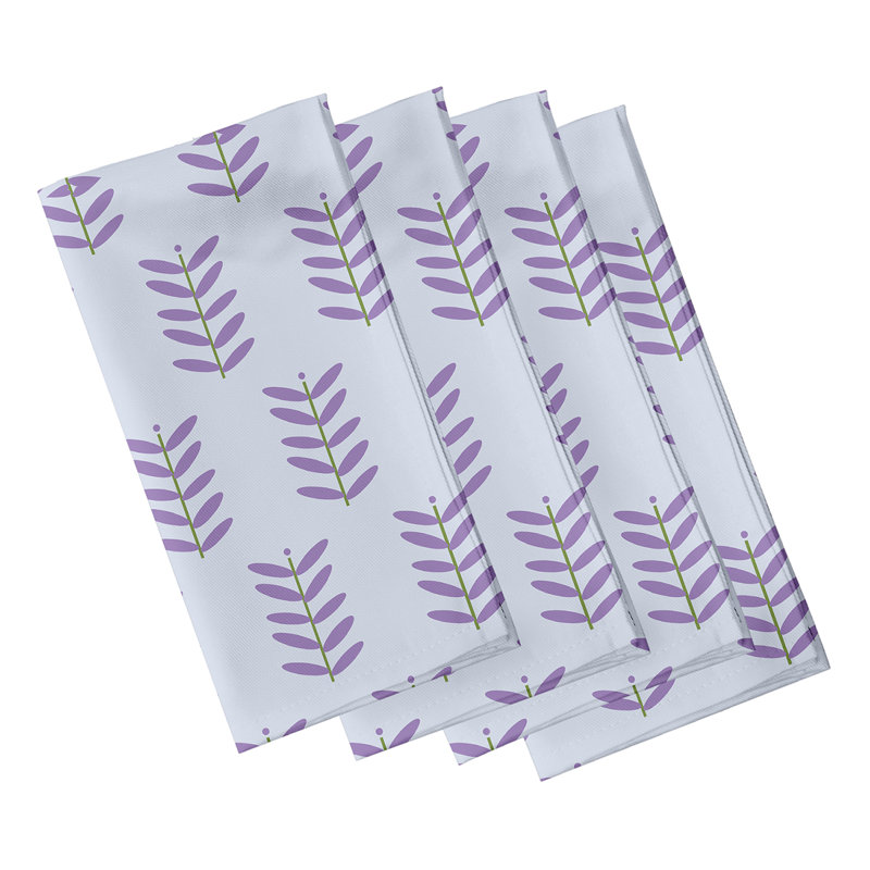 Ensemble de serviettes 4 pièces Arnaud, L 18 po x L 18 po, Bleu, mauve
