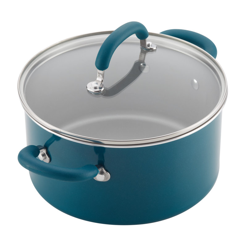 Rachael Ray Create Delicious Aluminum Nonstick Cookware Induction Cookware Set, 13-Piece, Teal Shimmer