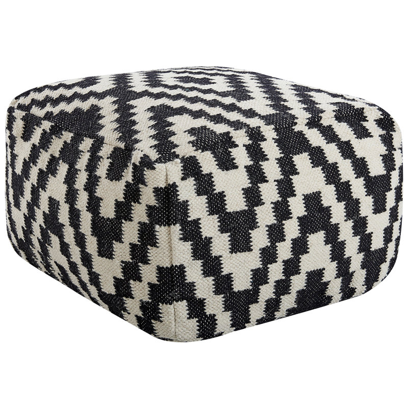 Claymore 56cm Wide Square Geometric Pouffe Ottoman