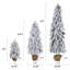 Ensemble de 3 sapins de Noël artificiels fins préilluminés (90 cm, 135 cm, 180 cm) avec lumières DEL multicolores (3 pi, 4,5 pi, 6 pi).