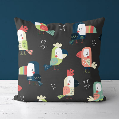 Housse de coussin carrée drôle Toucan/insert