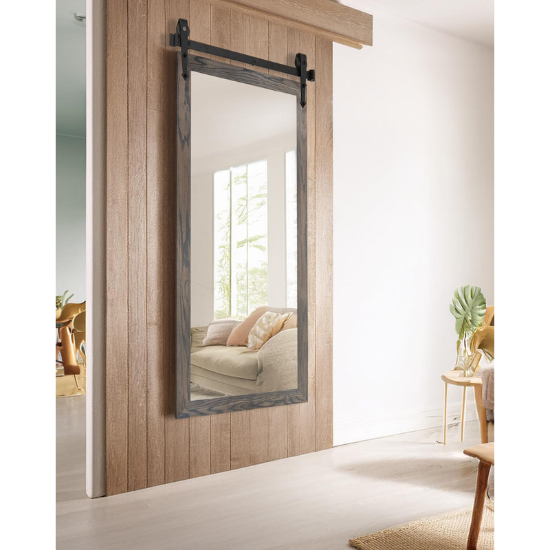 Miroir Rayne Miroirs Ozark, 62 po x 33 po, Gris carbone