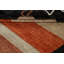 Tapis décoratif en laine noué à la main de conception unique 5 pi 9 po x 9 pi 1 po « New Age » en noir/orange/Ivoire