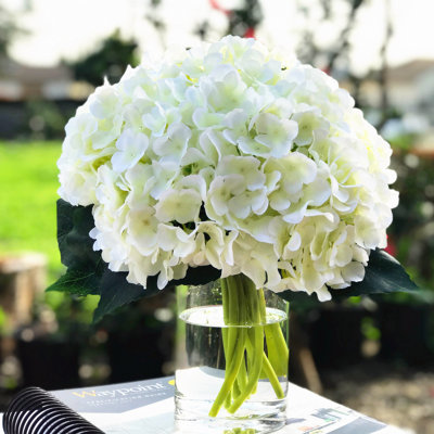 12 " Faux in Glass Vase