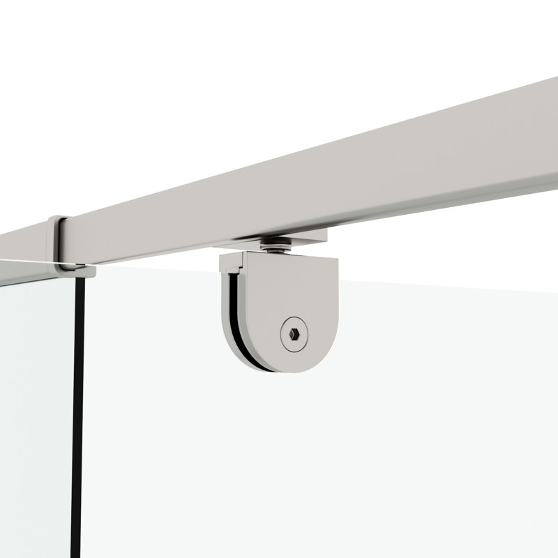 1/4" Tempered Glass Shower Door, 56 - 60" X 71", , Pivot Swing, Universal Left And Right, Easy Installation, Magnetic Shut, Leak Width 71" Height, & Right Compatible, Shut