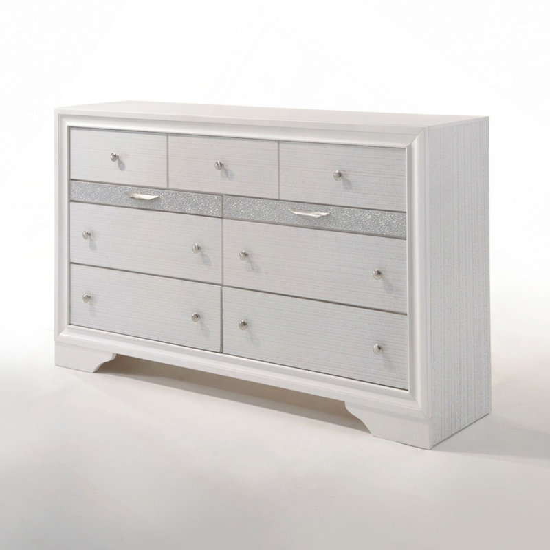 Commode à tiroir, commode à finition Naima, Blanc