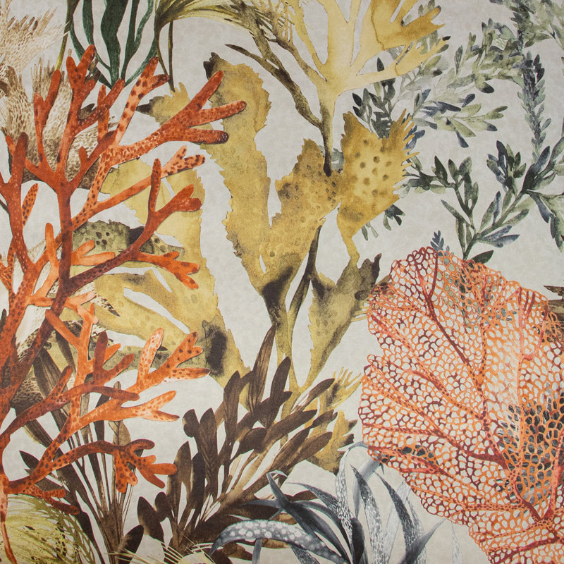 Lycette Bora Bora Coral Inspired 8.5 m x 70cm Wallpaper Roll, Peanut