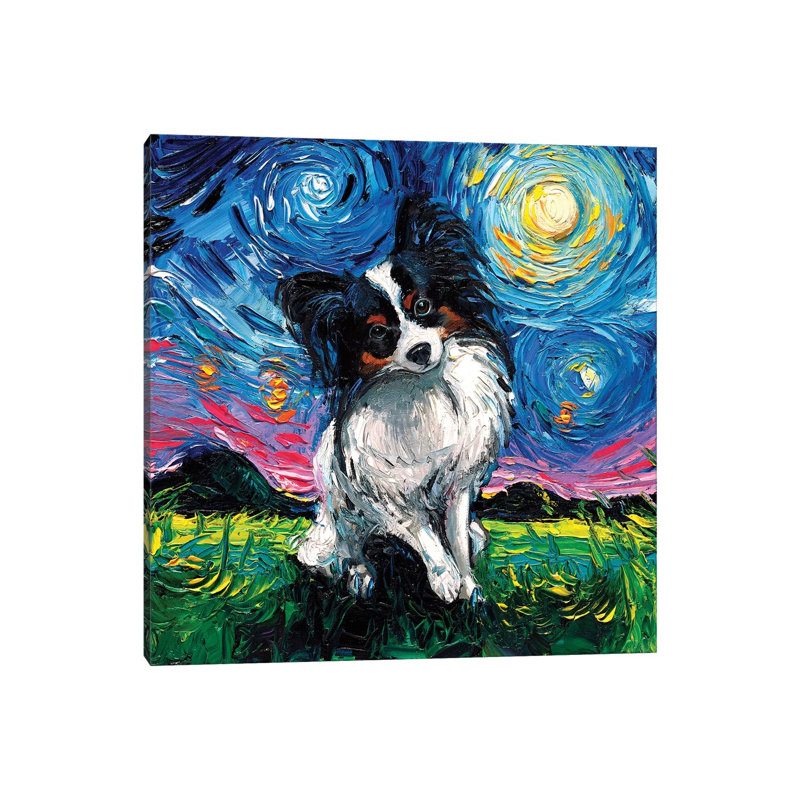 Papillon Night by Aja Trier - Wrapped Canvas Print, 30.48 cm H x 30.48 cm W
