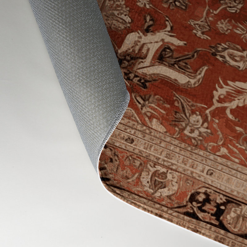 Tapis d'intérieur et d'extérieur brun Persian, Rectangle 9 pi x 12 pi