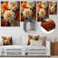 Corail choristes charmants orange - décoration murale florale et botanique en métal-213204306