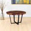 Table basse en bois de teck fabriqué en résine époxy Legrand, H 17,85 po x l 31,26 po x P 31,26