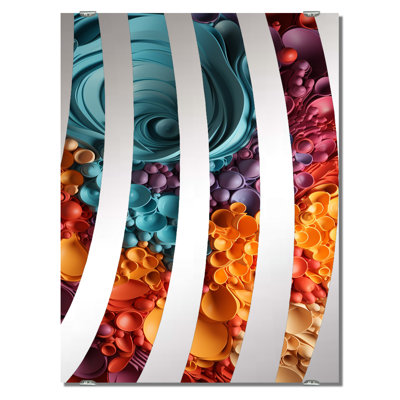 Chinue - Abstract Collages Wall Mirror MIR137294
