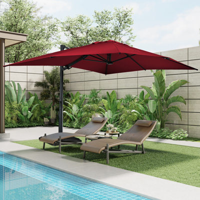 Parasol en porte-à-faux rectangulaire à manivelle 10 x 13 pi Masamichi